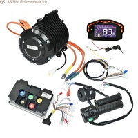 Kit Moteur Électrique Central à Engrenages Haute Puissance QS138 70H V3, Compteur de Vitesse Fardrive 72680 et Contrôleur, 3000W pour VTT