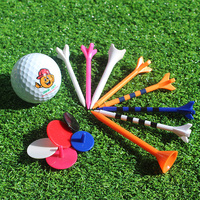Tees de Golf de Bambú Natural Oscuro Carbonizado con Logotipo y Color Personalizados, al por Mayor, con 83 mm de Longitud e Impresiones Personalizadas