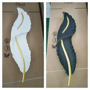 مصباح حائط LED عصري بتصميم إسكندنافي، 30 واط، 3 ألوان إضاءة، يعمل بجهد 110/220 فولت، بتصميم ريشة وهيكل من الراتنج، مثالي لإضاءة ديكورية للمنزل وخلفية التلفزيون وجانب السرير - Product Image 6