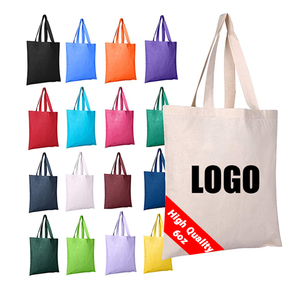 Sac fourre-tout en toile de coton écologique recyclé, personnalisé avec logo, pas cher, uni, pour Noël - Product Image 1
