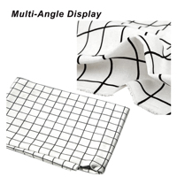 90x90cm Blanc Noir Polyester Carreaux Nappe de Table Carree Supermarche Presentation Decoration