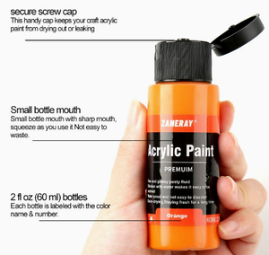 Set di Colori Acrilici <span class=keywords><strong>Tempera</strong></span> 24 Colori 60ml Impermeabili per Bambini e Studenti, Vendita Diretta dalla Fabbrica - Product Image 2