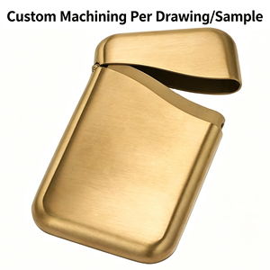 Servicio de Fabricación Personalizada de Fábrica, Estuche de Almacenamiento para Tarjetas de Identificación y Licencia de Conducir, Impermeable, de Acero Inoxidable, con Tapa Abatible - Product Image 1