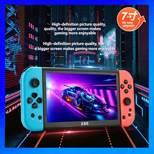 Console di Gioco Portatile X80 con Schermo Grande da 7 Pollici, Compatibilità <span class=keywords><strong>TV</strong></span>, Joystick Arcade Fire <span class=keywords><strong>Boy</strong></span> e Thunderbolt, Macchina All-in-One - Product Image 2