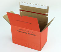 Boîte promotionnelle anti-perte pour produits électroniques en carton ondulé recyclé avec fermeture éclair détachable