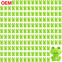 Figurine de grenouille verte miniature en plastique et résine OEM, ornement de micro-paysage, accessoires de décoration pour maison de poupée et bonsaï, artisanat DIY