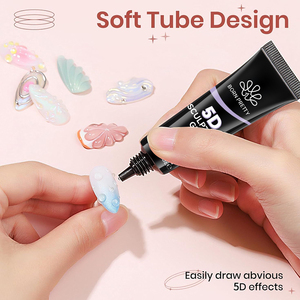 BORN PRETTY <span class=keywords><strong>Gel</strong></span> <span class=keywords><strong>de</strong></span> modelage 5D pour nail art, colle transparente sans résidu pour dessin 3D, moulage, sculpture, fixation <span class=keywords><strong>de</strong></span> pierres et <span class=keywords><strong>d</strong></span>écorations pour ongles - Product Image 5