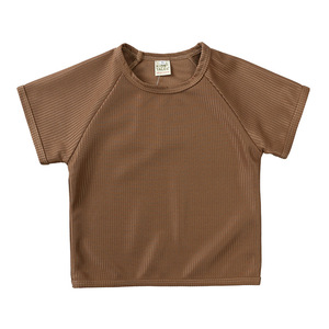 Set di Abbigliamento Casual Personalizzato per Bambini e Bambine, Completi Estivi in Poliestere/Cotone a Nido d'Ape per Bambini, Vendita all'Ingrosso - Product Image 3