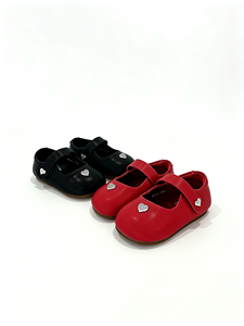 Scarpe Mary Jane per Bambine, <span class=keywords><strong>Primi</strong></span> <span class=keywords><strong>Passi</strong></span> per Neonati e Bambini Piccoli, Decorate con Cuori, Chiusura a Strappo, Leggere in Morbida Pelle Sintetica - Product Image 3
