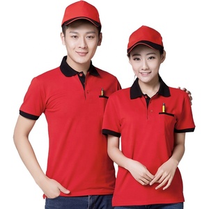 Custom Printed Breathable Knitted Workwear T-Shirt with Cultural Logo Short Sleeve for POLO Advertising Design Solid Pattern