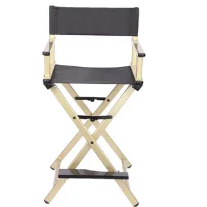 Best Ranking Folding Tall Aluminium Custom Make Up Directors Cosmetic Chairs Portable Director Artist Makeup Chair