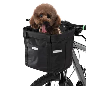 折叠宠物载体自行车车把篮可拆卸自行车野餐购物袋