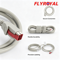 Câble d'alimentation USB personnalisé 24V pour terminal de point de vente, assemblage de câble d'alimentation avec connecteur industriel rouge pour borne libre-service