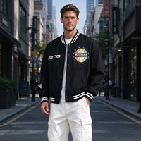 Veste universitaire personnalisée avec logo, doublure polaire, chaude pour l'hiver, style baseball, broderie et patch chenille, streetwear, veste Letterman