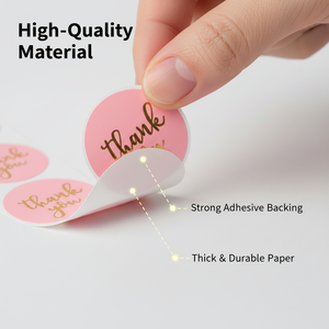 Etiquetas Personalizadas Ecológicas de Papel PLA de Grado Alimenticio, Fáciles de Retirar, con Impresión en Lámina Dorada para Bolsas de Comida Rápida (Diámetro Central) 1 pulgada - Product Image 2