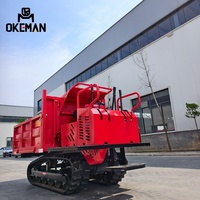 OKEMAN 1-Tonnen-Mini-Raupendumper mit Gummiketten, Motor, Getriebe und Pumpe für den Einsatz in der Landwirtschaft