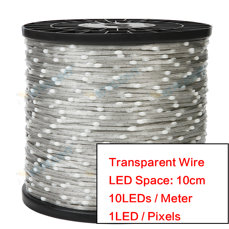 Transparent-10cm Space-10LEDs/ M