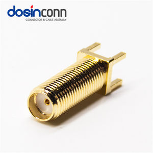 PCB düz tip RF koaksiyel 50Ohm konnektör 6GHz için uzun uzunluk SMA Jack kadın soketli konnektör - Product Image 2