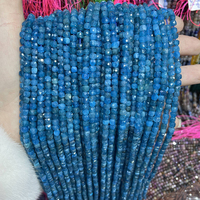 Vente en gros de perles de pierres précieuses bleues naturelles 4x4mm de haute qualité Lapis Lazuli perles cubes à facettes brins pour la fabrication de bijoux à bricoler soi-même (AB2132)
