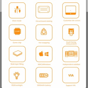 ZUOYA GMK87, 87 teclas, juegos mecánicos, teclado inalámbrico intercambiable en caliente, Junta retroiluminada RGB, estructura, perilla de pantalla, diseño personalizado - Product Image 3