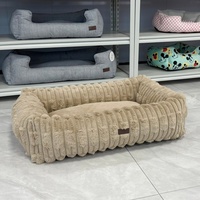 Coussins pour chiens rectangulaires antidérapants, durables, chauffants, doux, apaisants et lavables