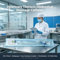 Cathéter en queue de cochon pour chat stérilisé EO 8Fr pour drainage post-chirurgical