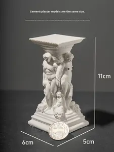 อุปกรณ์ตกแต่งตู้<span class=keywords><strong>ปลา</strong></span>สไตล์ยุโรปแบบบาโรก รูปทรงเสาโรมัน พร้อมรูปปั้นกรีก ทำจากปูนซีเมนต์ - Product Image 6