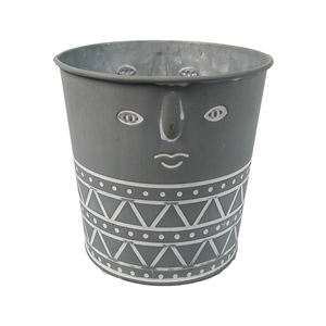 Pots de plantes d'extérieur et d'intérieur Pots de jardin ronds en métal bon marché pour bonsaï à visage humain - Product Image 5