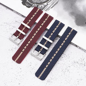 Bracelets de montre en toile de <span class=keywords><strong>nylon</strong></span> 18mm 20mm 22mm 24mm avec double anneaux en acier et attache rapide pour Tudor/<span class=keywords><strong>Seiko</strong></span> - Product Image 5
