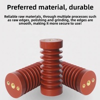 Isolateur de poteau cylindrique nervuré en époxy ZJ-10Q 65*140 10KV pour raccordement de barre de bus en cuivre d'armoire de commutation intérieure moyenne tension