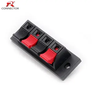 WP4 Iron Pins Press Push Speaker wiring clamp thickening Test 4 position Audio red black horn clip audio cable Panel terminal