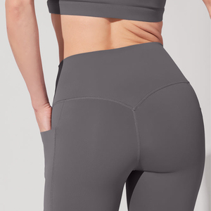 Leggings Deportivos para <span class=keywords><strong>Mujer</strong></span>, de Cintura Alta, con Bolsillos, Acanalados, Transpirables, para Entrenamiento - Product Image 6
