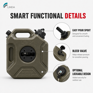 Nouvelles bidons en plastique Linda Epa <span class=keywords><strong>Erp</strong></span> pour carburant, jerrycan de 3L pour <span class=keywords><strong>moto</strong></span>, conteneur d'essence et d'huile - Product Image 3