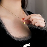 Colliers avec initiales en acier inoxydable pour femmes, pendentif coeur d'amour, collier en or 18k, vente en gros