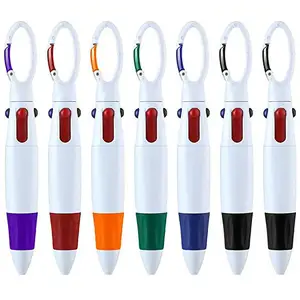 Promotional Cute Pen 4 Colors Red,Blue Green Black Refills Planner Pen Novelty Fat Printing Logo Ads Promo 4 Color Ball Pen