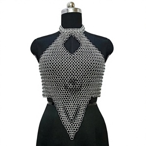 Silver Plated Stainless Steel Chainmail Armor Fashion Wearable Metal Craft Irregular Shape Full Body Covering - Product Image 1