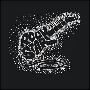 Ferro Hot Fix Rock Star su motivo di trasferimento strass personalizzato - Product Image 1