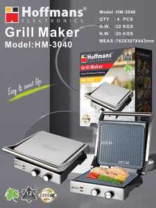 Presse à sandwich électrique Hoffmans de qualité supérieure, 2200W, gril BBQ à 180 degrés, plaque <span class=keywords><strong>large</strong></span> de 28 cm pour les grandes familles - Product Image 4