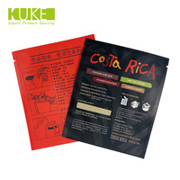 Logo personnalisé personnalisé, thermoscellage goutte à goutte de café, sac à 3 joints latéraux, mini petit sac en plastique Mylar anti-odeur