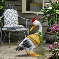 2026 noël jardin décor cour Art décor grandes Statues de canard en métal pour décorations intérieures extérieures extérieur Patio piscine pelouse