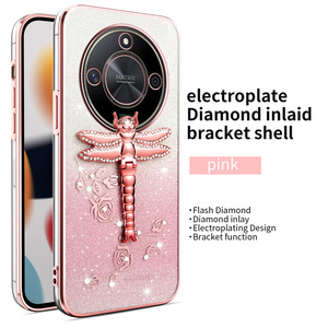 Dragonfly Bracket Flash kim cương sáng bóng chống rơi điện thoại trường hợp Đối với Samsung S26/S26 +/s26ultra/S25/s25ultra/s25edge Chrome vỏ điện thoại - Product Image 1