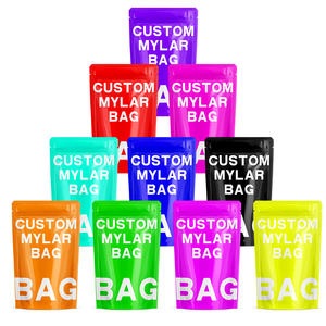 定制印刷可重新密封自封袋食品模切防臭站起来袋铝3.5g塑料包装聚酯薄膜袋与标志 - Product Image 1