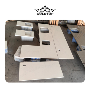 GOLDTOP fábrica al por mayor OEM/ODM Calacatta oro 5046 <span class=keywords><strong>Nuvo</strong></span> 20mm superficie encimeras de cuarzo blanco para cocina Hotel diseño moderno - Product Image 2