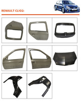 Vente en gros d'accessoires de voiture, porte arrière, couvercle de coffre, cadre de panneau de porte avant moyen arrière pour Renault Clio 2