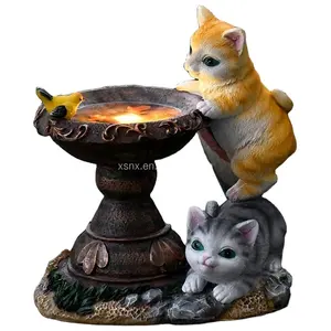 שרף אור שמש גן פסל גן חתול יצירתי בית מלאכה קישוטים קישוט מכולת ריהוט