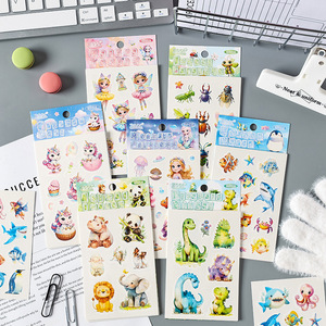 6 unids/pack pegatinas de transferencia de agua brazo pegatinas niños cara pegatinas colorido dibujos animados cara tatuaje - Product Image 2