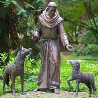 Statue en bronze religieuse catholique extérieure grandeur nature du Christ Jésus Technique moulée à la main