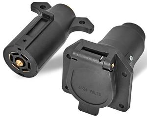 <span class=keywords><strong>7</strong></span>-Pins Mannelijke En Vrouwelijke Aanhangwagenconnector Voertuigzijde En Aanhangwagenuiteinde <span class=keywords><strong>7</strong></span>-weg Aanhangwagenstekker <span class=keywords><strong>7</strong></span>-polige Platte Kabelboomconnector - Product Image 1