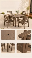 Amerikanischer Stil HDPE Garten-Essgruppe Outdoor-Möbel Terrassen-Sofa Kunststoffstühle für Balkon, Innenhof und Park