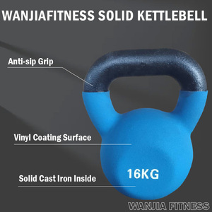 Kettlebell de Vinilo de Alta Gama y Buen Rendimiento con Logotipo Personalizado al por Mayor para Gimnasio y Entrenamiento en Casa - Product Image 4